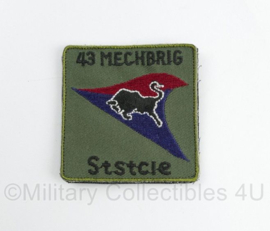 Defensie 43 MECHBRIG STSTCIE 43 Gemechaniseerde Brigade Staf en Stafverzorgingscompagnie borstembleem - met klittenband - 5 x 5 cm - origineel