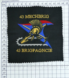 Nederlands Leger - proefmodel embleem 43 gemechaniseerde brigade  - 43 Brigpagncie- origineel