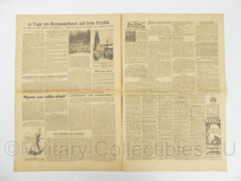 WO2 Duitse krant 8 Uhr Blatt 15 juni 1943 - 47 x 32 cm - origineel