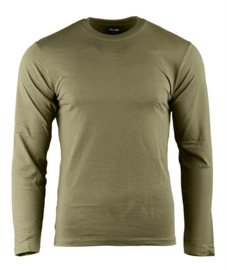 T shirt LANGE mouw - 100% katoen  - Groen