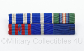 Defensie medaillebalk met 6 batons - ISAF, kosovo, Cambodje, Reserve officieren, Balkans en NSF - 8 x 2,5 cm - origineel