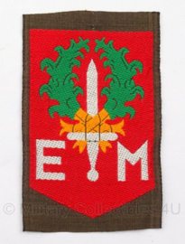 KL DT eenheid embleem "1ste divisie 7 december" - ongevouwen - 5 x 7,5 cm - origineel