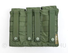 Nederlands leger en Korps Mariniers  Diemaco Colt C7 M4  triple mag pouch GROEN - ongebruikt - maker Profile Equipment - 18,5 x 23 x 5 cm - origineel