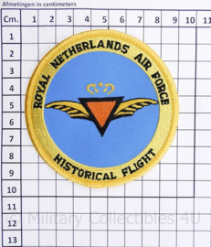 Klu Royal Netherlands Air Force historical flight embleem - met klittenband - diameter 9 cm -origineel