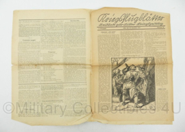 Duitse krant Liller Kriegszeitung 4 Kriegsjahr nr. 45 Lille 14 december 1917 bezet Frans gebied - 47 x 32 cm - origineel