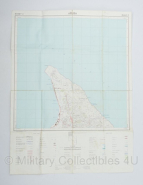 Defensie stafkaart Aruba blad 2 - schaal 1 : 25.000- 70 x 52,5 cm - origineel