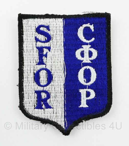 Embleem SFOR - 6½ x 8½ cm - origineel