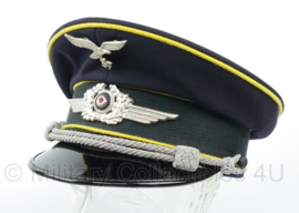 WO2 Duitse Luftwaffe Flieger schirmmütze gabardine blau met zilveren bies - maat 58