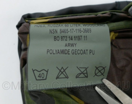 KL Nederlandse leger hoes rugzak 60 liter woodland camo rugzak overtrek - nieuw - origineel