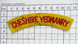 British Army shoulder title ENKEL Cheshire Yeomanry - 11,5 x 3,5 cm - origineel