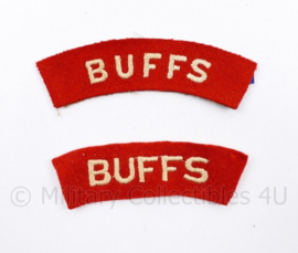 WO2 Brits paar shoulder titles BUFFS - 9,5 x 2,5 cm - origineel