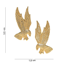 US American Eagle gold pin SET metaal - 3,5 x 1,8 cm