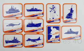 KM Koninklijke Marine sticker set van 10 stickers  - 9,5 x 6,5 cm - origineel