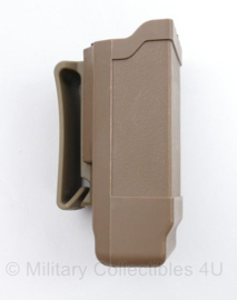 CQC Double Stack Single Magazine Holster met veer Mag Holder Pouch voor o.a. Glock 17 9mm - coyote