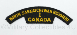 Canadian Army shoulder title ENKEL North Saskatchewan Regiment 1 Canada - 14,5 x 4 cm - origineel