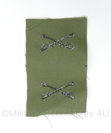 US Army Infantry officer collar insignia subdued - 11 x 7 cm - nieuw - origineel