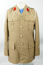 Belgische leger uniform set Khaki - jas maat Large / overhemd maat 43  - origineel