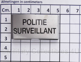 Politie Surveillant schouder insigne PAAR - 5 x 2,5 cm - origineel