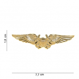 US Navy Flight Officer Wing metaal - 7,7 x 1,8 cm.