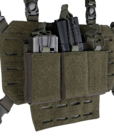 Magazijntas Triple Magazin pouch koppeltas met velcro - voor 3 M4, M16 of AR15 magazijnen - GROEN