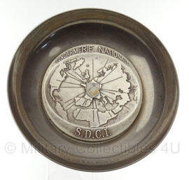 Metalen Wandbord Gendarmerie Nationale SDCI - Frans  - diameter 11 cm - origineel