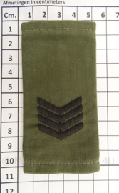 KM Marine Korps Mariniers GVT rang epauletten Sergeant Majoor - afmeting 5 x 11 cm - origineel