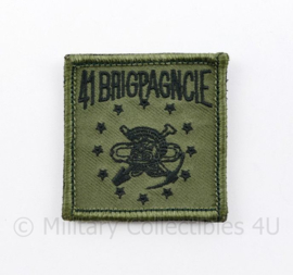 KL Nederlandse leger 41 BRIGPAGNCIE 41 Brigadepantsergeniecompagnie borstembleem - met klittenband - 5 x 5 cm - origineel