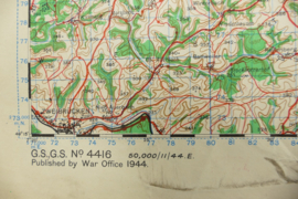 WW2 British War Office map 1944 Central Europe Keiserslautern - 88 x 65 cm - origineel