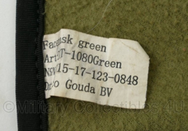 Defensie en KMARNS Korps Mariniers Facemask Green gezichtsmasker fleece groen - maker Dutraco Gouda BV - licht gedragen - origineel