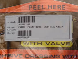 Leger Sam Chest seal with Valve ventiel, Pneumothorax - om gat in borst af te dekken - h.t. 31-8-2022 - origineel