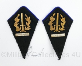 Belgische Gemeentepolitie Adjunct Commissaris kraagspiegels - 10 x 6 cm - origineel