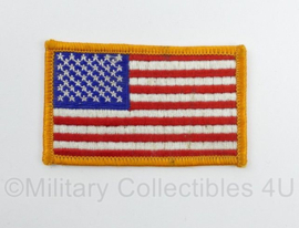 US Army USA uniform armvlag met gele rand - 8 x 5 cm - origineel