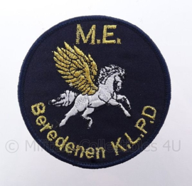 Nederlandse ME Mobiele Eenheid embleem "Bereden KLPD Koninklijke Landelijke Politie Dienst" -  diameter 9 cm