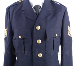 Nederlandse leger brandweer uniform jas - rang "onderbrandmeester" - maat 50 - origineel