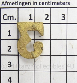 WO2 Duitse schouderstuk/epaulet Regiment nummer 3 - afmeting 1,5 x 2 cm - replica