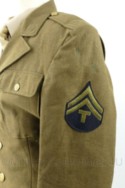 WO2 US Army Technician 5th grade Class A jacket december 1940 - maat 34R = NL maat 44 regular - origineel