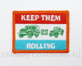 KTR Keep Them Rolling embleem - 7 x 5,5 cm - origineel