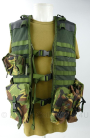 KL Nederlandse leger Modulair gevechtsvest MOLLE met tassen Woodland camo - maat Large - topstaat - origineel