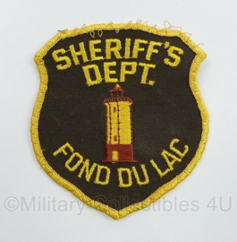 Embleem  Amerikaanse Sheriffs Dept. Fond Du Lac - 9,5 x 8,5 cm - origineel