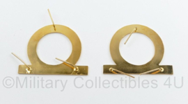 Nederlandse TRIS Troepenmacht in Suriname epaulet insignes PAAR - 5 x 4 cm - origineel