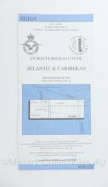 Royal Canadian Air Force Flight Information En Route High Altitude Atlantic & Caribbean AT(H)4 - 26,5 x 12,5 cm - origineel