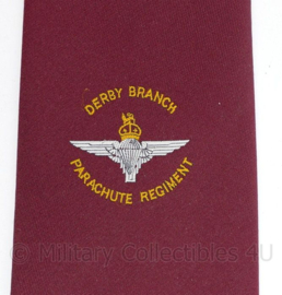 British Parachutist Regiment Derby Branch stropdas bordeaux rood- origineel