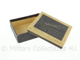 NL antiek medaille doosje - 6 x 7 x 2 cm - origineel