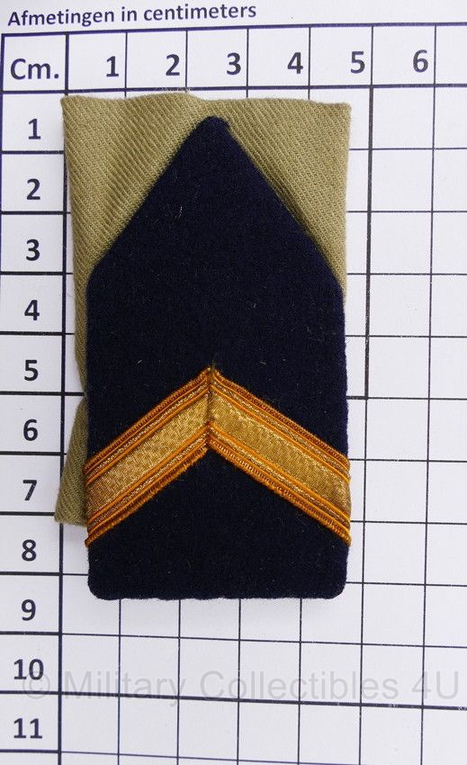 MVO Epauletten rang Sergeant - 8,5 x 4,5 cm - origineel