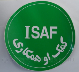 SFOR ISAF voertuig sticker - 28 cm diameter - origineel