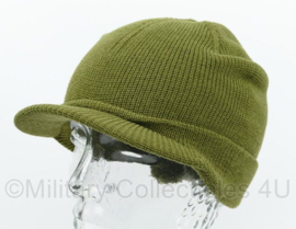 US jeepcap beenie, M-1941, Wool, Knit Cap, khaki - maat Medium