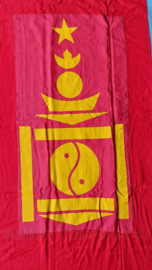 Mongolië vlag - zeer zeldzaam - 195 x 170 cm - origineel