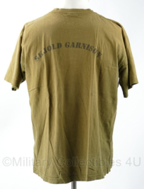 Noors / KMARNS Korps Mariniers "Skjold Garnison" t shirt - Noorse leger basis - maat Medium - gedragen - origineel