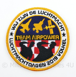 KLu Koninklijke Luchtmacht embleem Luchtmachtdagen 2019 Volkel Team Airpower  - met klittenband  - 9 cm. diameter