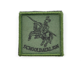 KL Nederlandse leger Schoolbataljon borstembleem - met klittenband - 5 x 5 cm - origineel